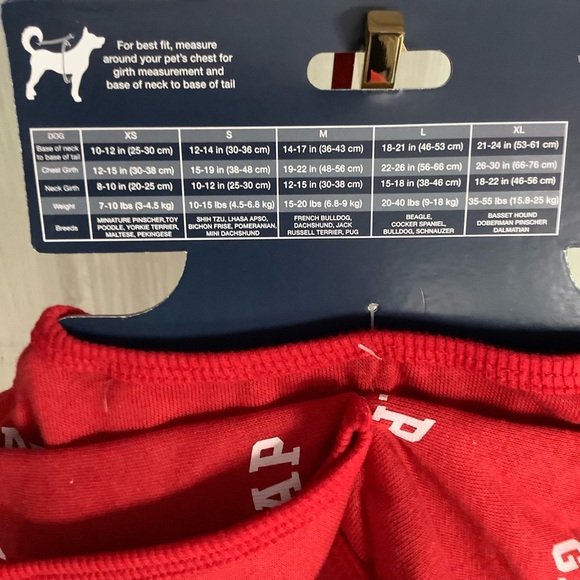 XL GAP Dog Pajamas so cute!! See Pictures for size chart NWT - Picture 3 of 3